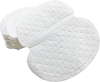 Sunhotty 100Pcs Underarm Sweat Pads Non-woven Breathable Ultra-thin Armpit Sweat Pads Non Visible Comfortable Men Women Underarm Sweat Pads for Daily Use Outdoor Travel