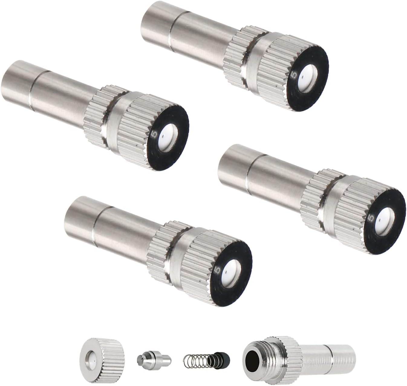 APPSTER 10pcs 6mm Atomization Misting Fog Nozzles Fogger Sprayer Watering Irrigation Fogging Cooling Sprinkler for Greenhouse, Garden, Humidification, Animal Husbandry, Hydroponics, Farming (10pcs)