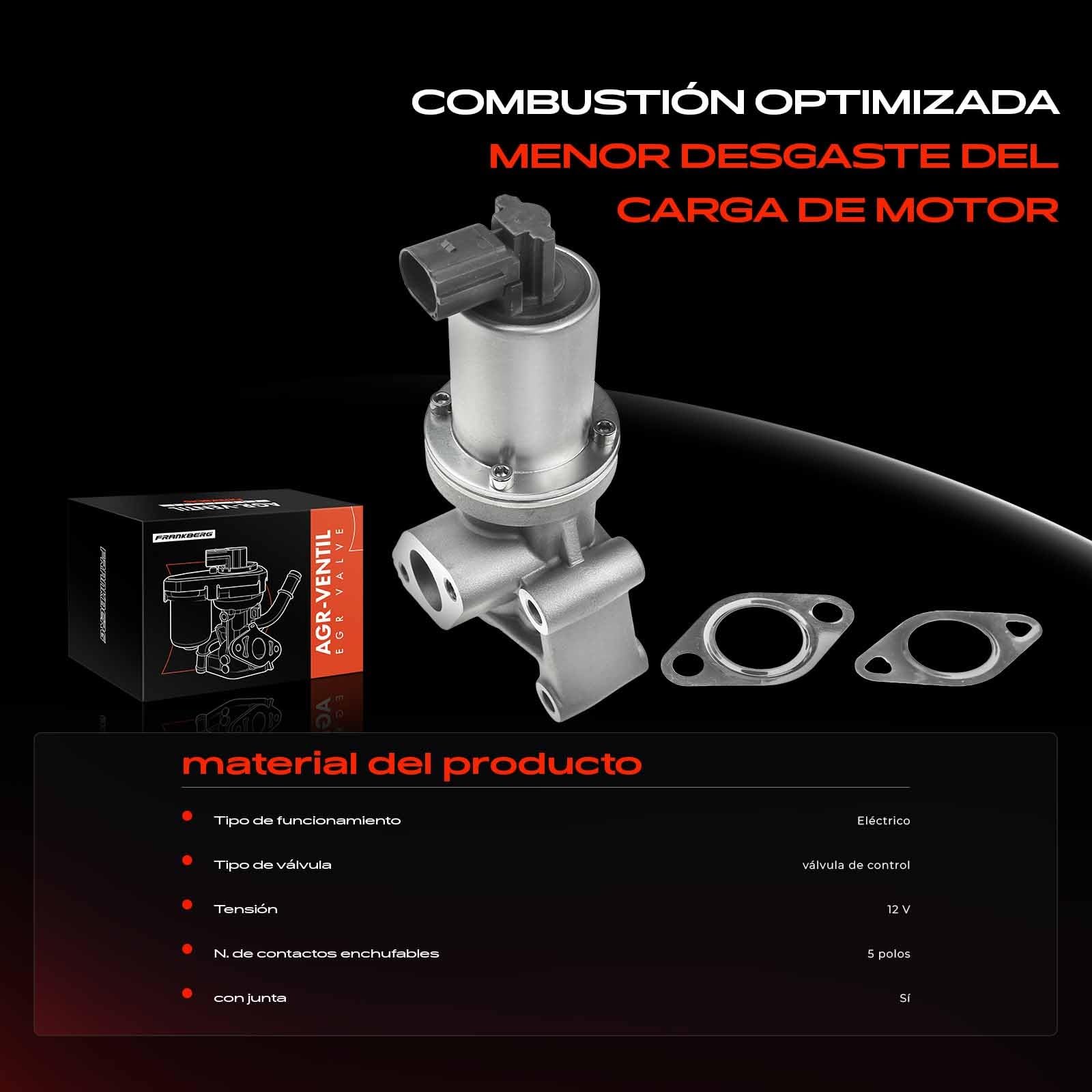 Frankberg Válvula EGR del enfriador de recirculación de gases de escape | 2A300; Compatible con: i30 GD, Río III UB, Alma AM, iX20 JC, Venga YN, Pro Cee'D JD, Pro Cee'D ED, Cee'D SW ED