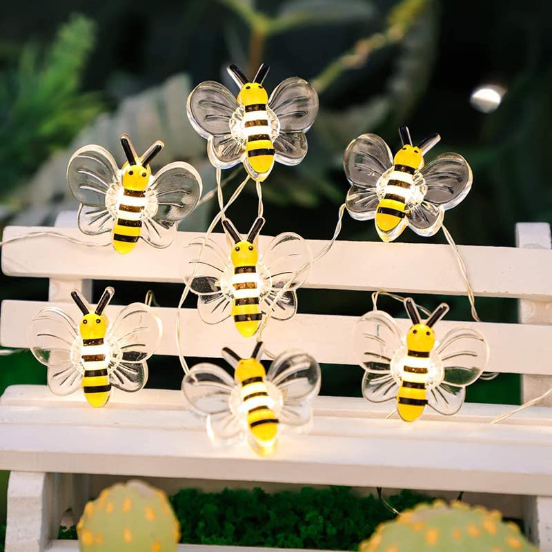 Bee Fairy Lights, 2 m 20 LED Fairy Lights, Bee Battery, Fairy Lights Window Indoor, LED Fairy Lights for Outdoor Bees, Fairy Lights Indoor Outdoor for Garden, Wedding, Room Decoration — image 1