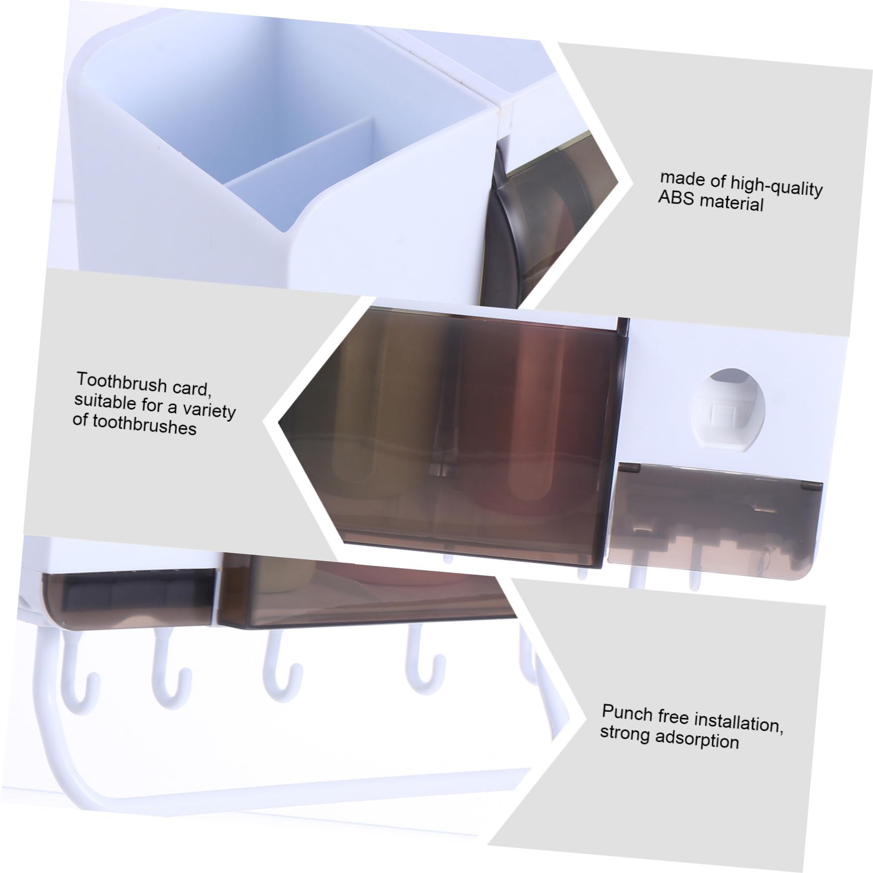 Porta Spazzolini e Dentifricio, Set da Bagno e Cucina, Pp Bambù