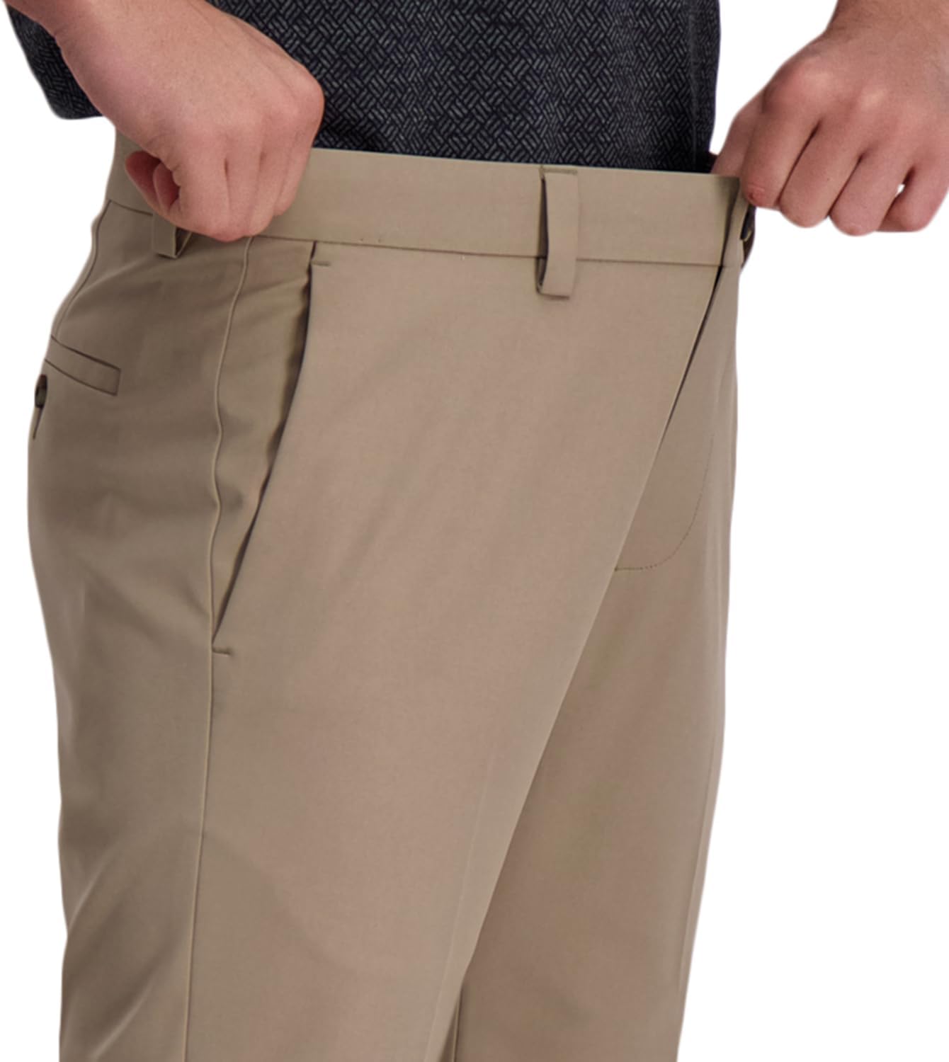 Haggar Mens Cool Right Performance Flex Straight Fit Flat Front Pant-reg. and Big & Tall - Image 4