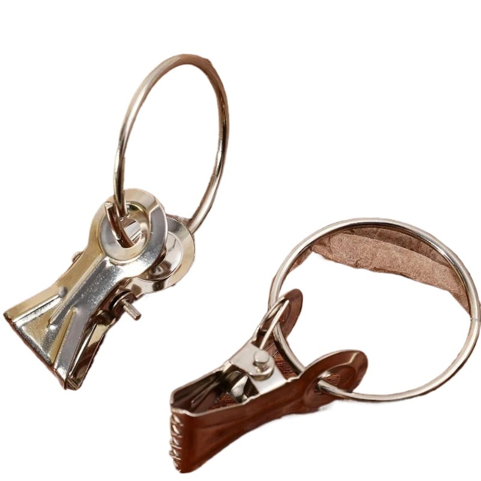 Duschvorhangringe 50/10 Stück Edelstahl-Gardinenstangen-Clips mit Ringen for Zuhause, Schlafzimmer, Badezimmer, dekorative Aufhänger-Schnallen(50PCS)