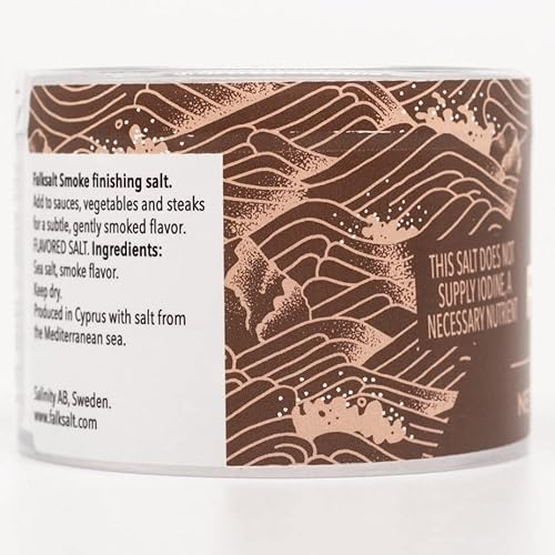 Falksalt | Smoke Sea Salt Flakes 2.47Oz. | Gourmet Finishing Salt | Non-Gmo, Kosher And Halal Certified #TOP2