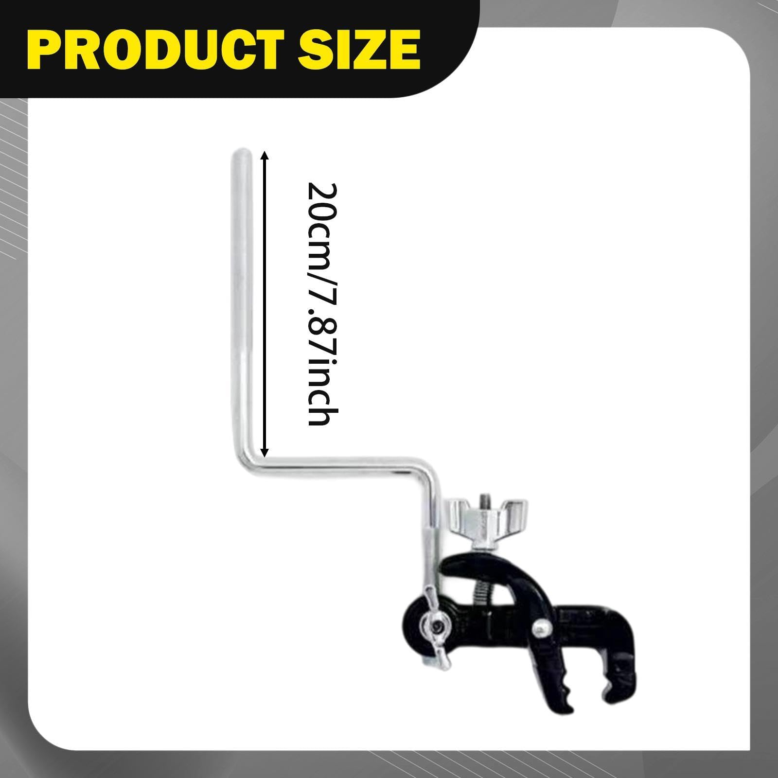 Supporto per Cerchio per Grancassa Supporto a Braccio Z Morsetto Robusto Materiale in Acciaio Inossidabile Installazione Senza Attrezzi, Asta Del Campanaccio