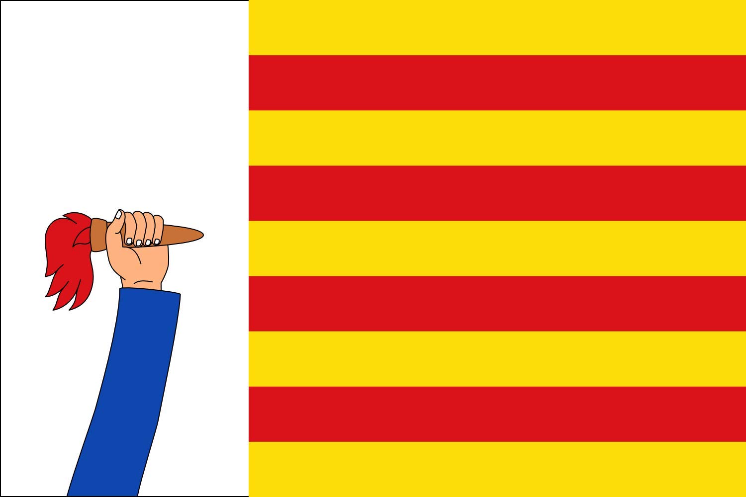 Drapeau Llucmajor Islas Baleares en textile supérieur pour mât traditionnel
