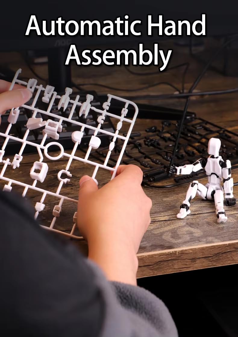 YOURKARTS.COM 3D Injection Humanoid Robot Toy BPA-Free Plastic Movable Action Figure | DIY Assembly Kit with Manual | Realistic Multi-Joint Movement for Gifting | car Accessories 2025 1