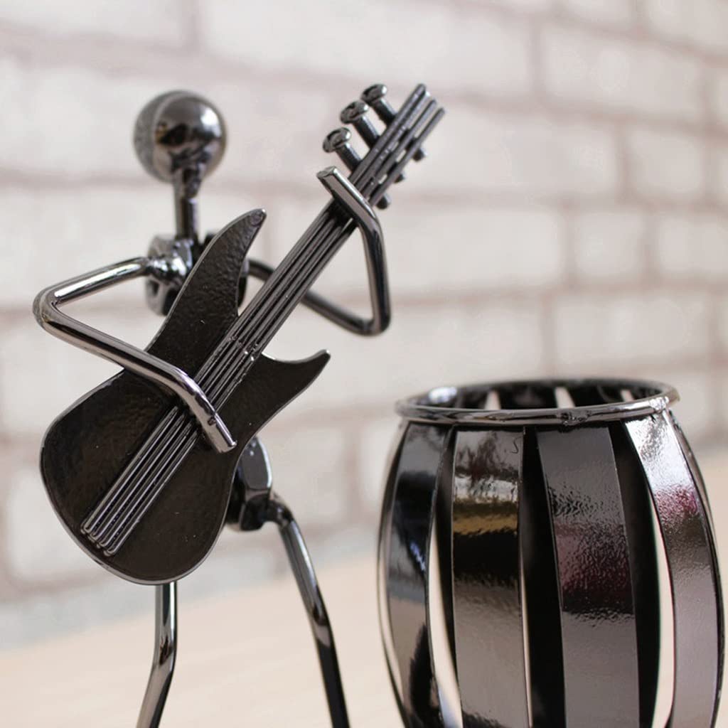 Stiftehalter Stifthalter Stifteköcher Metall Bleistifthalter for Schreibtisch, Kreative Gitarrenstift Halter Schreibtisch Organizer Vase Bleistifttopf Organisation Schreibwaren Lieferungen Stiftköcher