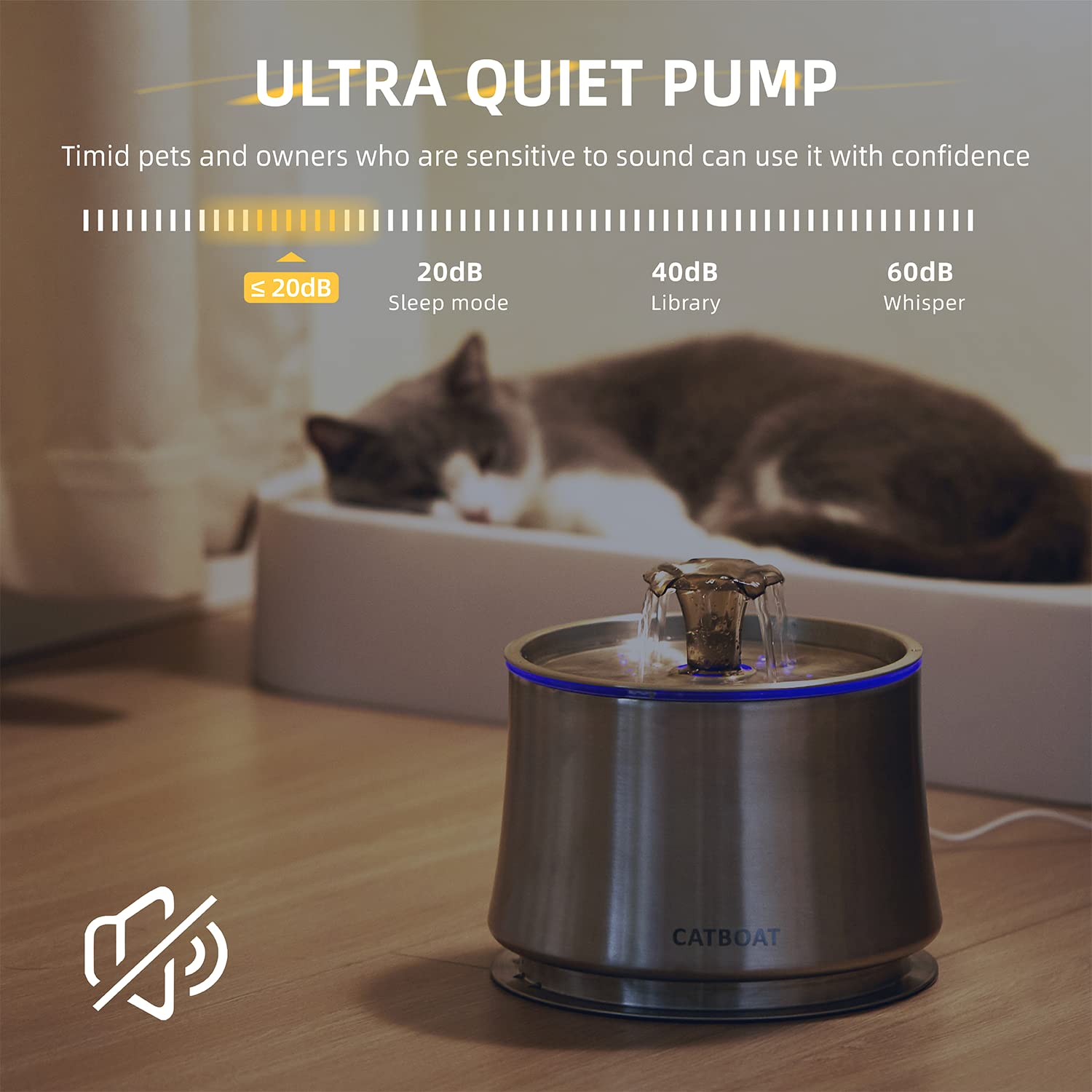給水器 Amazon | CATBOAT 猫 水飲み器 ステンレス製 猫 犬 給水器