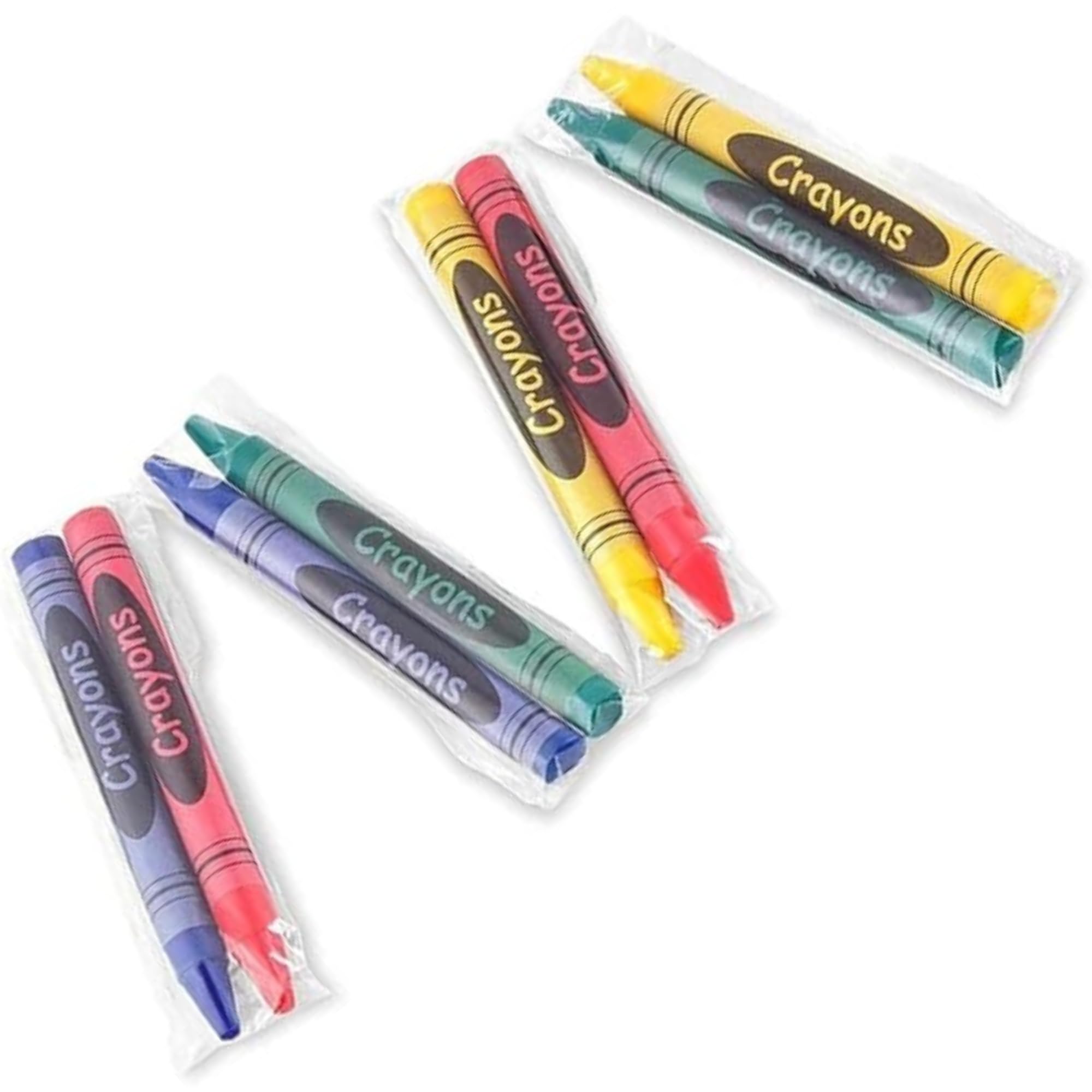 CrayonKing 500 Sets of 2-Packs (1,000 Bulk Crayons) – Non-Toxic, Pre-Wrapped Crayons for Restaurants, Parties, Classrooms, and Events – Kid-Safe, Assorted Colors, Easy to Distribute