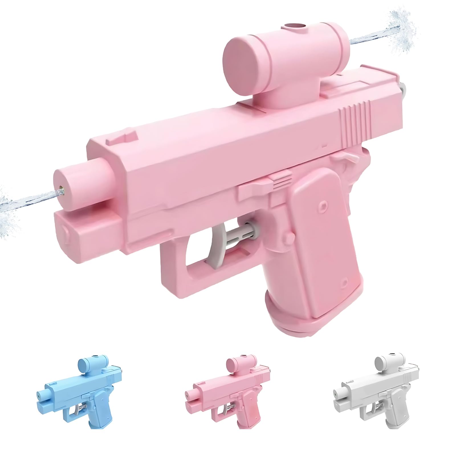 Prank Water Gun, Prank Two-Way Water Guns, Durable Water Gun for Outdoor Travel Use Lightweight and Easy to Carry (1, Pink)