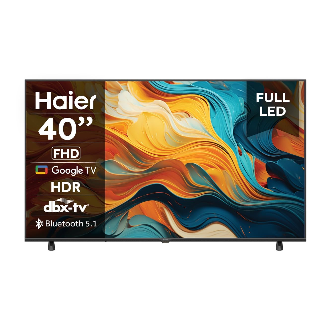 Haier LED Full HD H40K85EFX 40" Smart TV, Google TV, HDR 10, Google Assistant, Bluetooth 5.1, DBX TV, HDMI 2.1 x 4