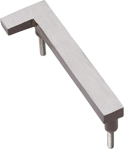 Miniatura 8 de Montague Metal Products MHN-8-F-AC2-4 Números flotantes modernos de aluminio cepillado sólido, 8 pulgadas, níquel satinado recubierto de polvo de