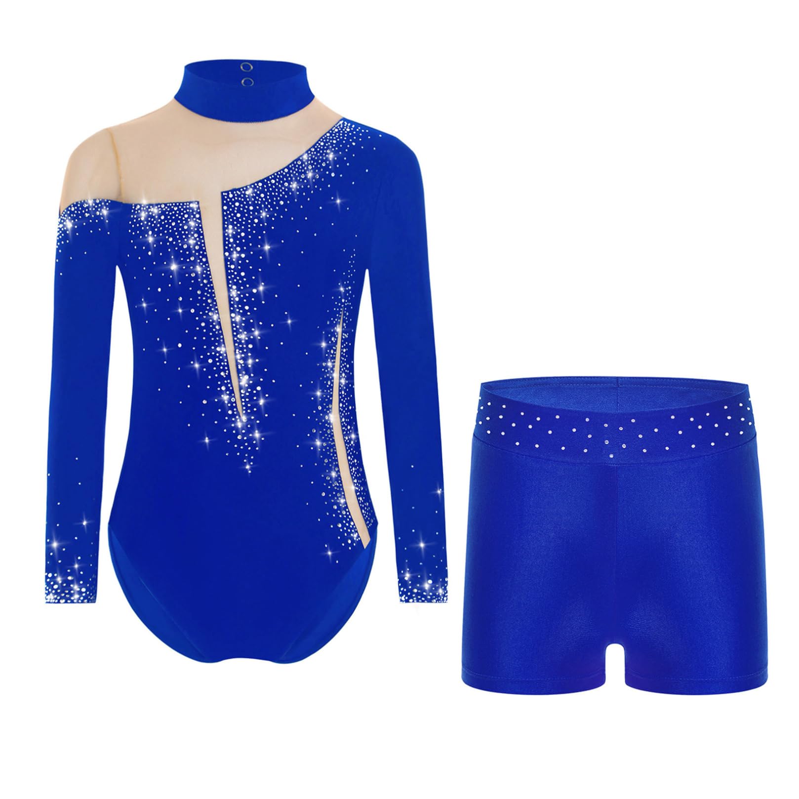 Freebily 3Pcs Justaucorps Gymnastique Avec Pantalon Serret