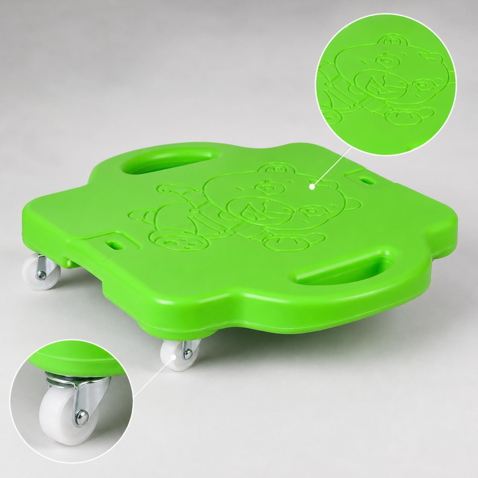 Board con Maniglie e Ruote Universali Basso Profilo Equilibrio in Plastica PE Silenzioso Tavola da Scivolo con Maniglie per Casa