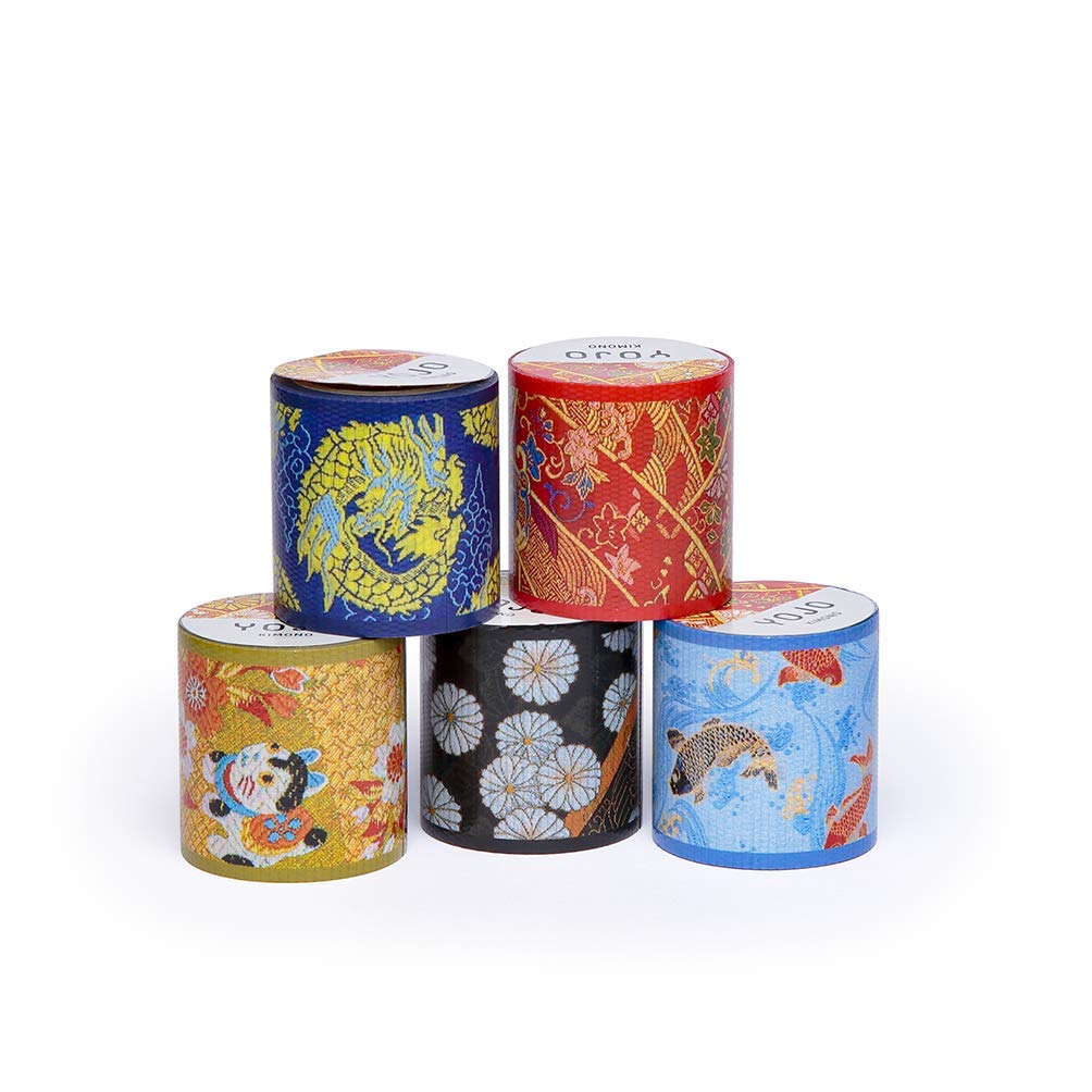 Amazon.co.jp: 「YOJO KIMONO」西陣織柄 養生テープ No.1-25 (10