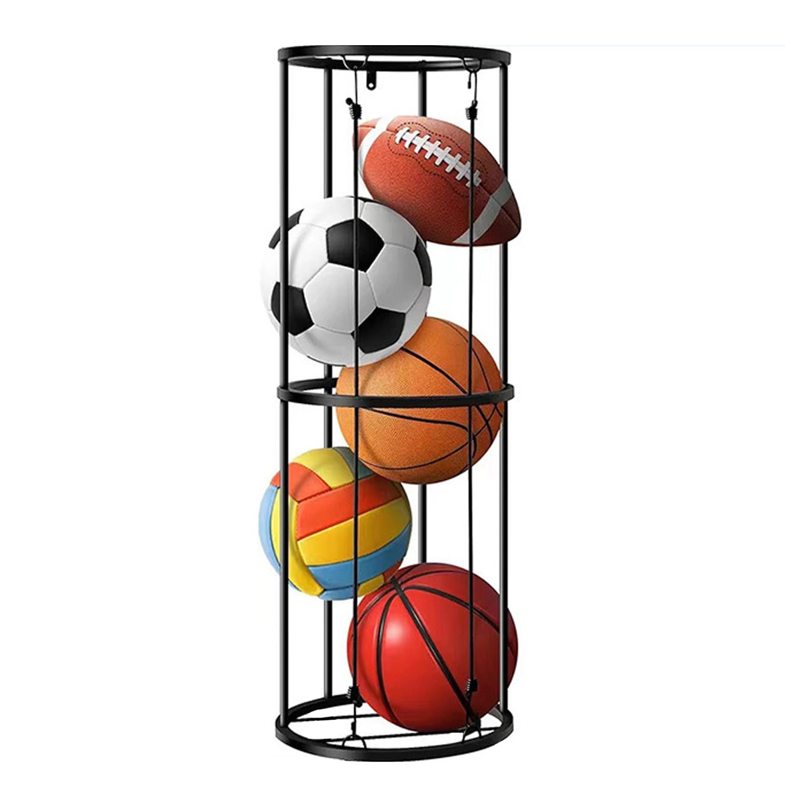 HAMON Soporte de bola vertical extraíble montado en pared, organizador de almacenamiento