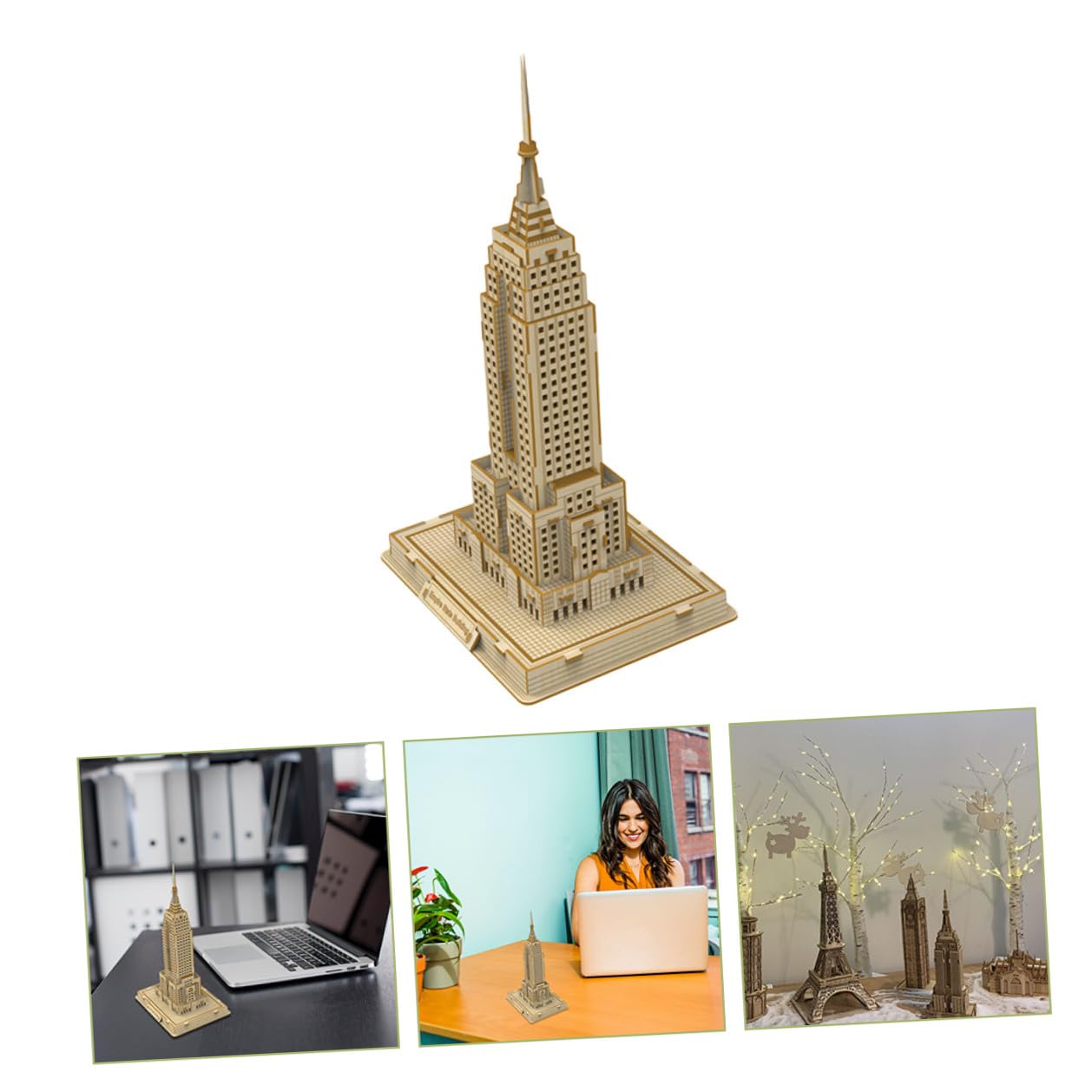 Puzzle 3D en Bois pour Garçon et Filles Modèle Bâtiment Célèbre Pièce Unique Jeu Éducatif Créatif pour Adolescents Puzzle à Monter Soi-même Décoration et Loisir Éducatif