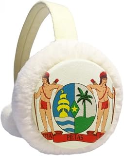 Suriname South Ameica National Emblema Winter Ear Warmer Cable Knit Furry Fleece Earmuff Outdoor