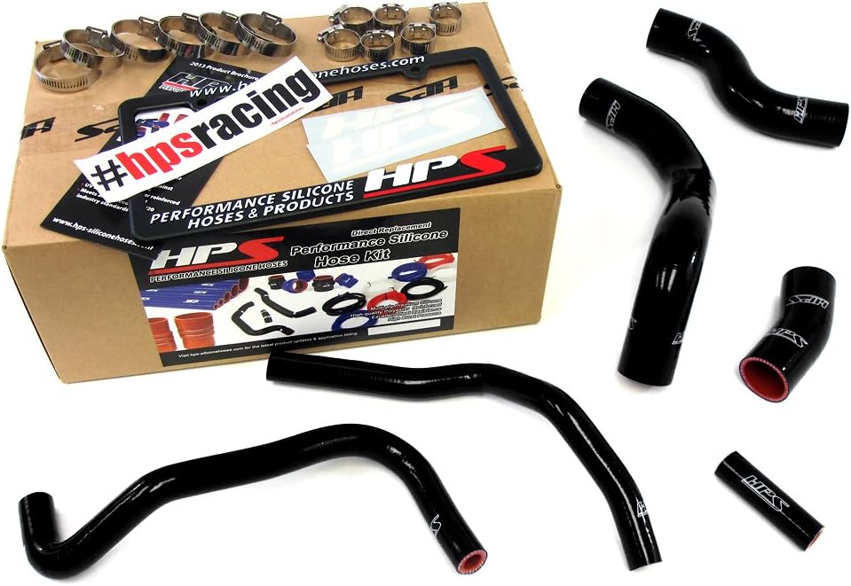 HPS 57-1336-BLK-1 Black Silicone Radiator Coolant/Heater Hose Kit