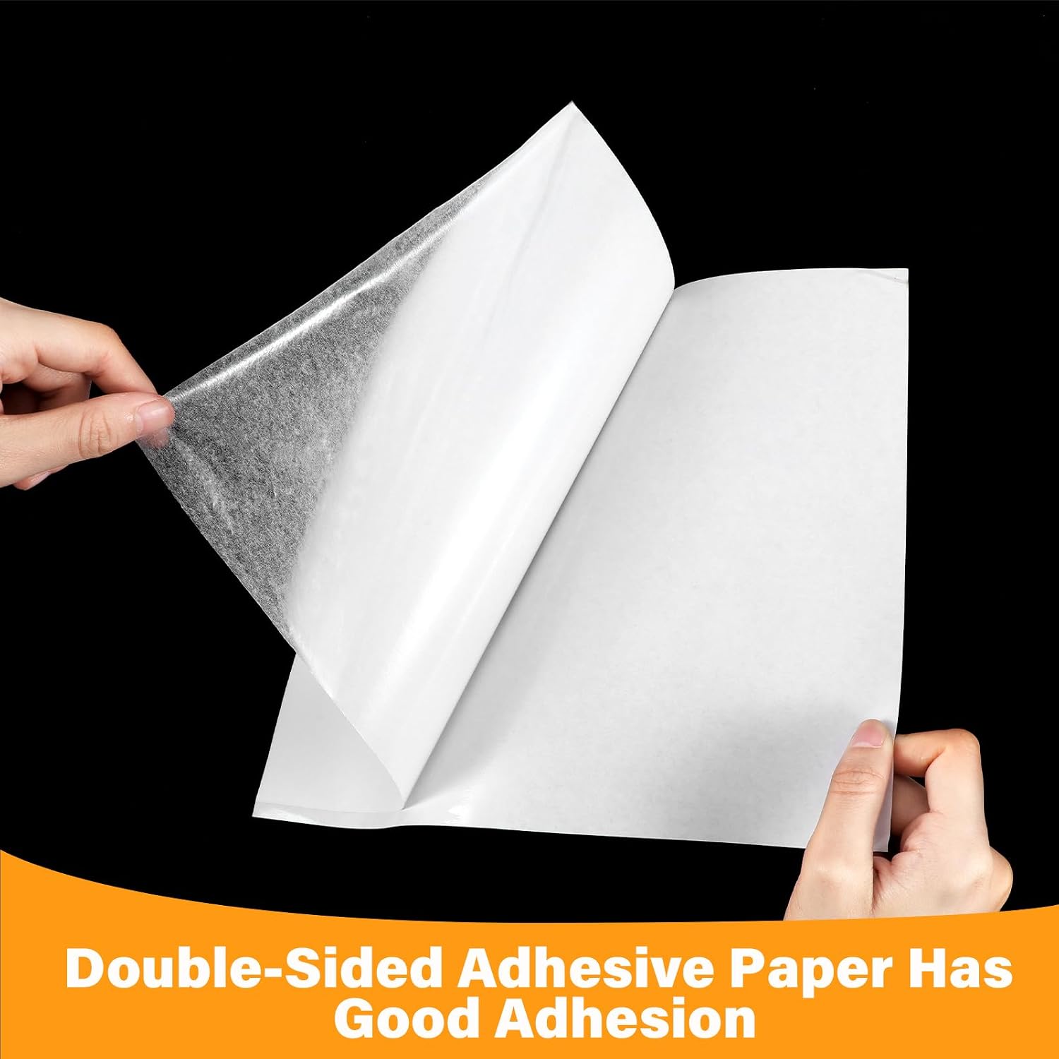 40 Sheets A4 Size Clear Double Sided Adhesive Tape Sheets, Wide Large Double Sided Strong Sticky Tape for DIY Art, Craft, Home Decorative