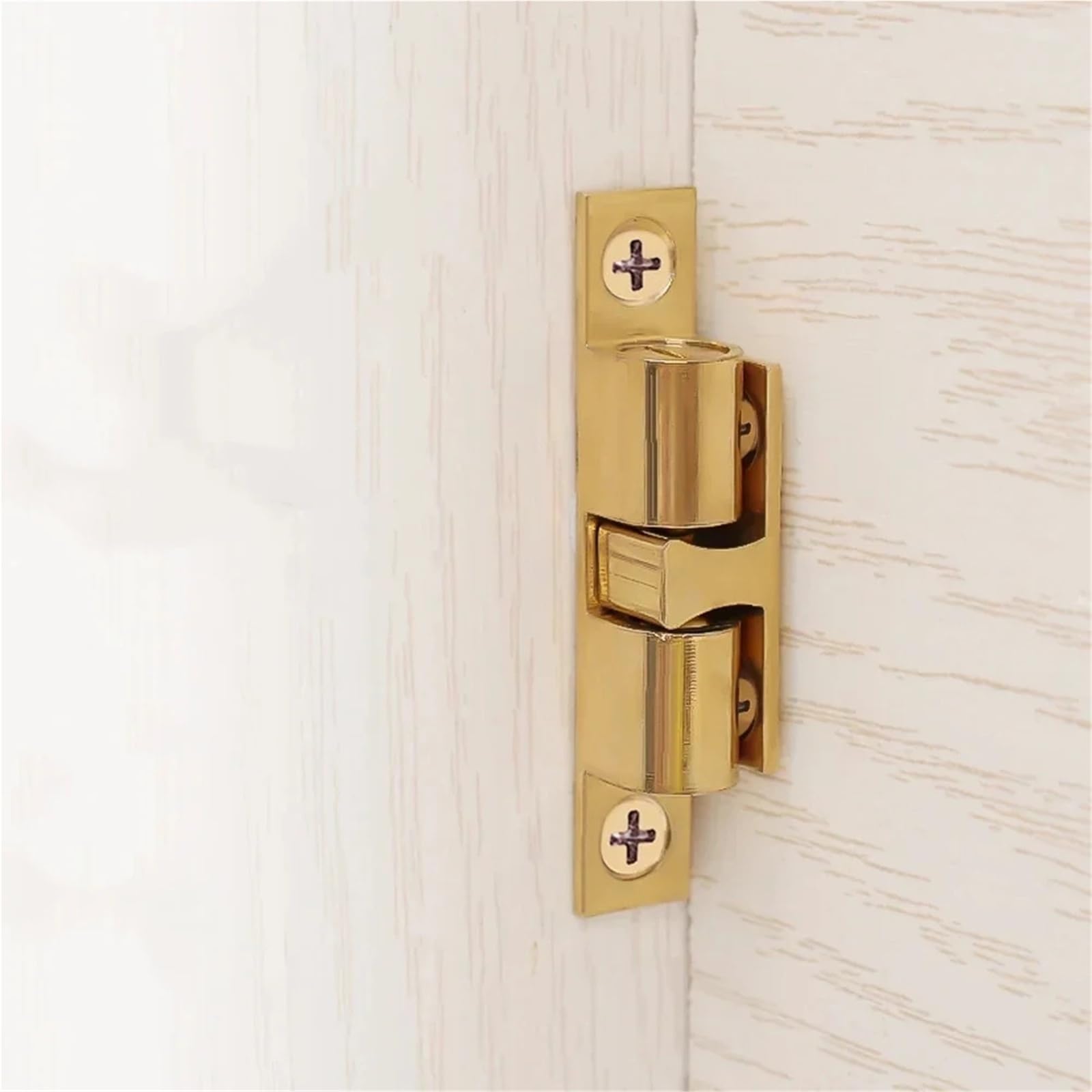 Pestillo de bola for puerta muebles, 1/3 piezas, latón, con resorte doble rodillo, for armario, tensión ajustable(Silver 1pcs)