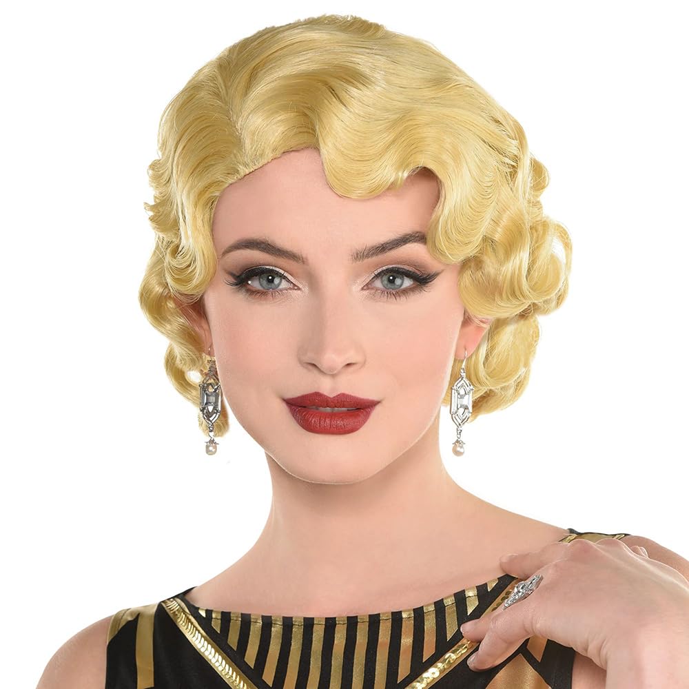 amscan 8405332 Adult Diva Costume Wig | Blonde | 1 Pc, Multicolor