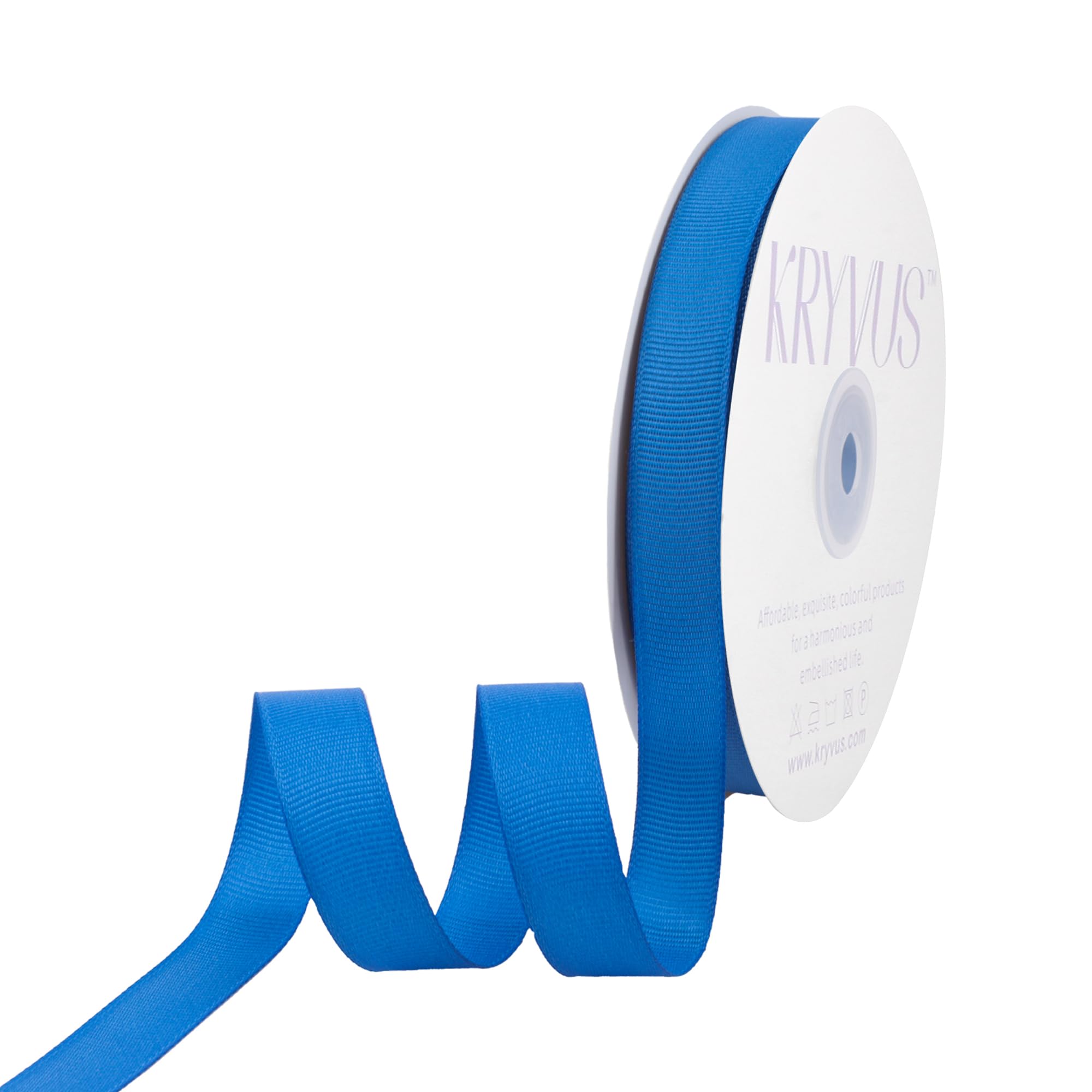 Kryvus Grosgrain Ribbon, Royal Blue Ribbon 16mm x Continuous 45 Metres