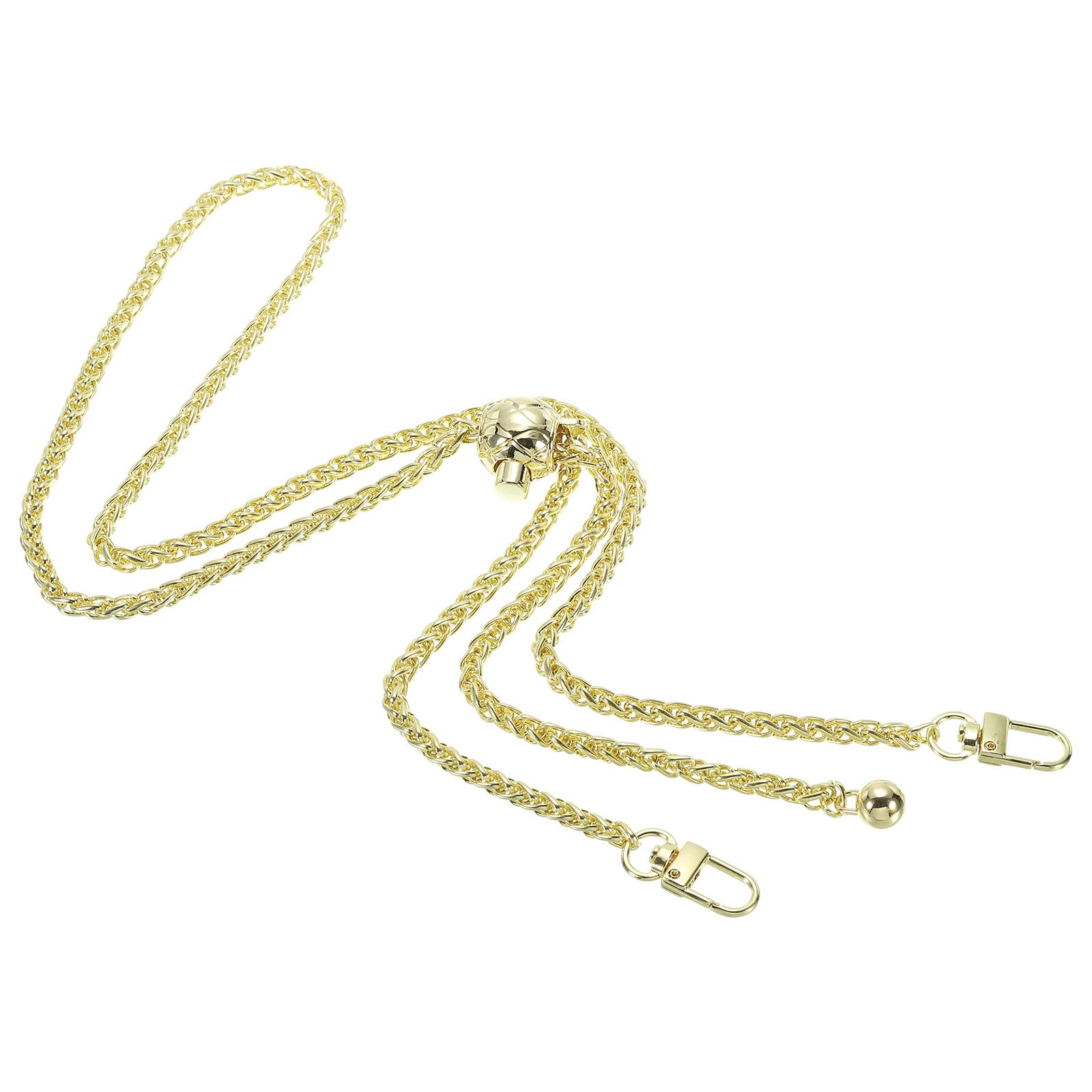 PATIKIL 47 Inch Thin Purse Chain Strap Adjustable, Metal Chain Strap Replacement Chain for Handbag Shoulder Crossbody Clutch Bags Gold
