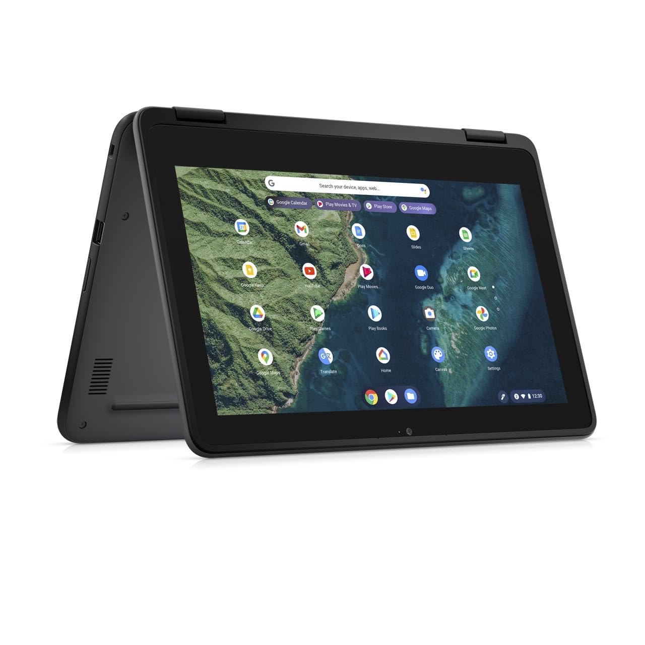 Dell Chromebook 3110, Ordinateur Portable 2-en-1, écran HD 11,6", sans écran Tactile, processeur Intel Celeron N4500, 4 Go de RAM, eMMC 32 Go, Clavier QWERTY US, Chrome OS (Reconditionné)