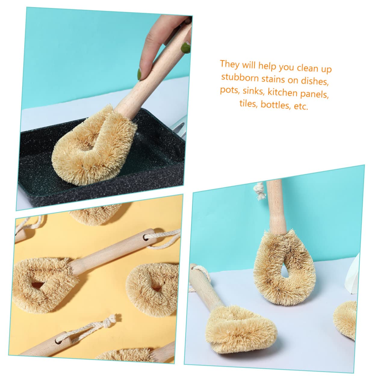 Healeved Juego De 3 Herramientas De Limpieza De Cocina Cepillo para Platos Cuencos Y Platos para Una Limpieza Eficiente (2 Unidades)