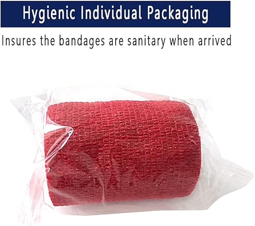 Miniatura 2 de MINGYUE - Paquete de 12 vendajes autoadhesivos de 3 x 5 yardas, cinta atlética, cinta deportiva, cinta de muñeca y tobillo, vendaje cohesivo para