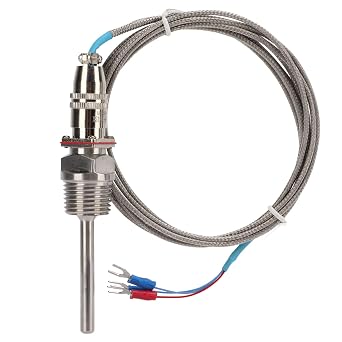 WZP - 270 PT100 Temperature Sensor, Industrial Stainless Steel Temperature Probe with and Quick Response, 50C to 200C Thermal Sensor for Temperature Control Equipm