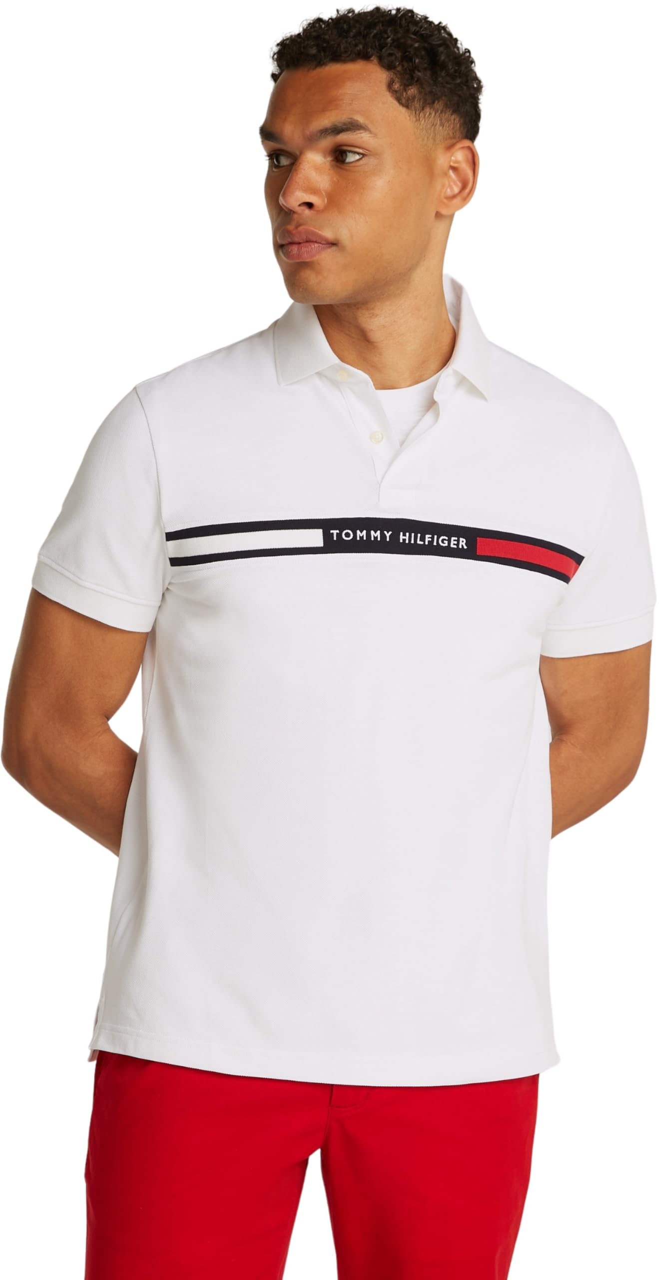 Tommy Hilfiger Polo de Manga Corta Hombre Chest Insert Regular Fit