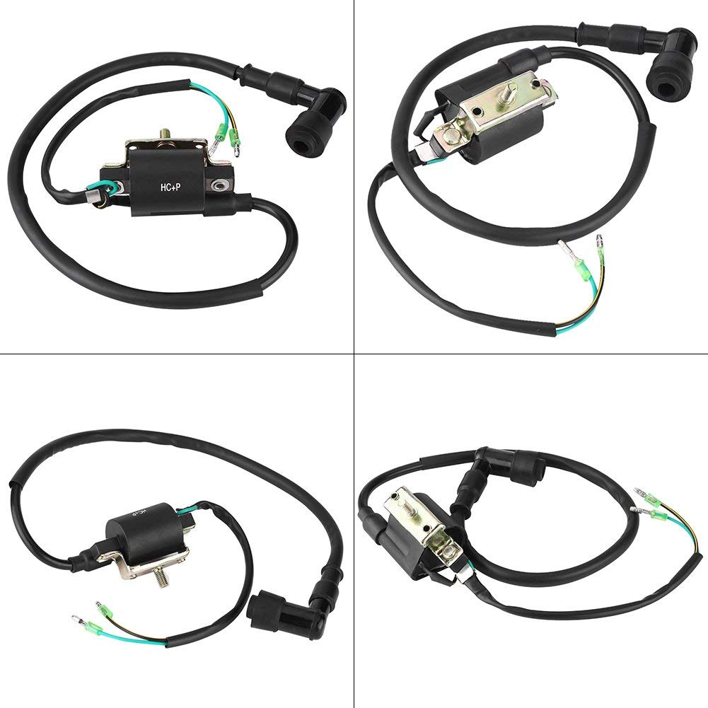 Qiilu Encendido Dirt Bike, Bobina de encendido 12 V para 50 CC 70 CC 90 CC 110 CC 125 CC Pit Dirt Bike ATV