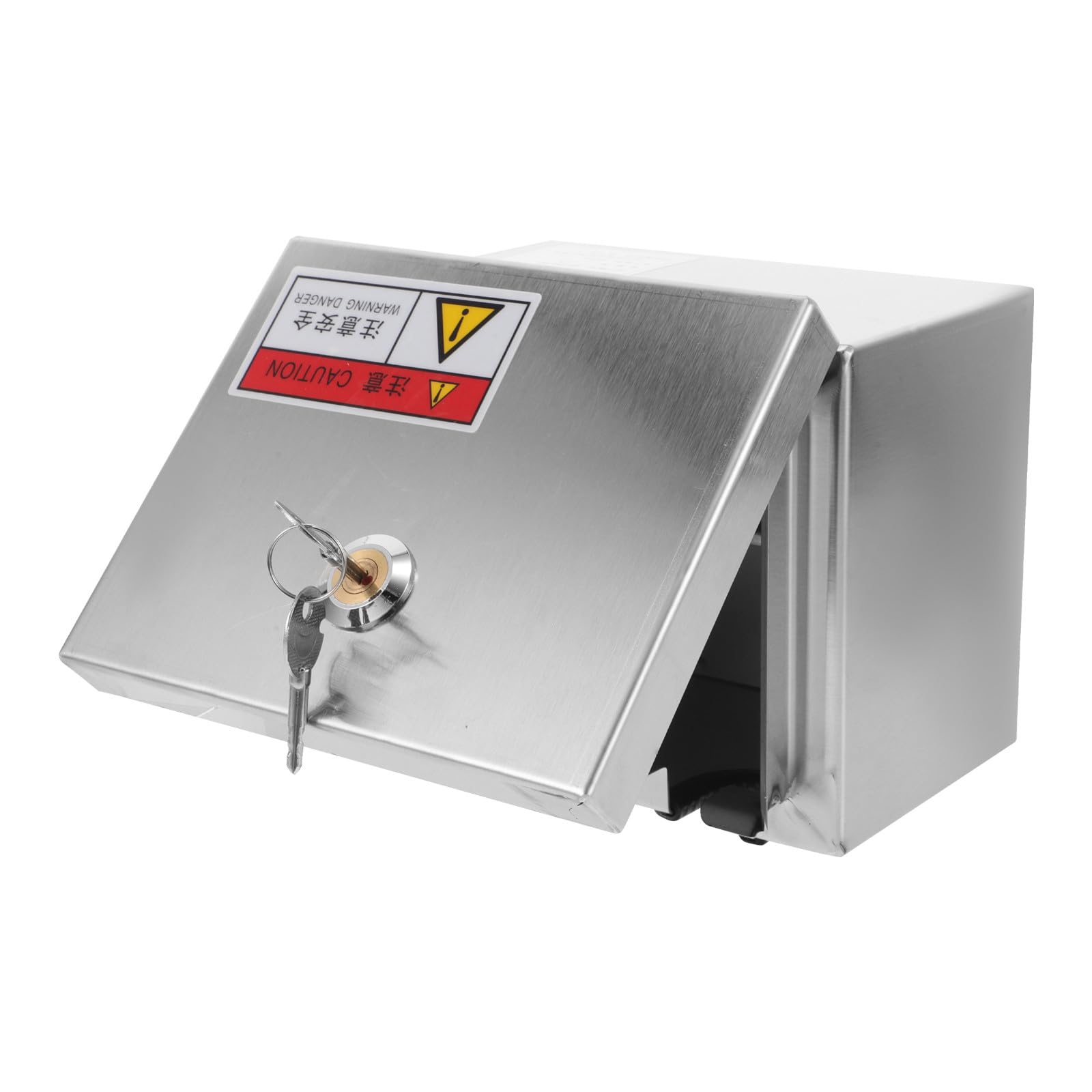 Caja de Enchufe Protectora de Acero Inoxidable para Exterior Caja de Salida con Cerradura Resistente al Agua Tamaño Mediano Bx para Instalación Visible Uso Industrial y Comercial