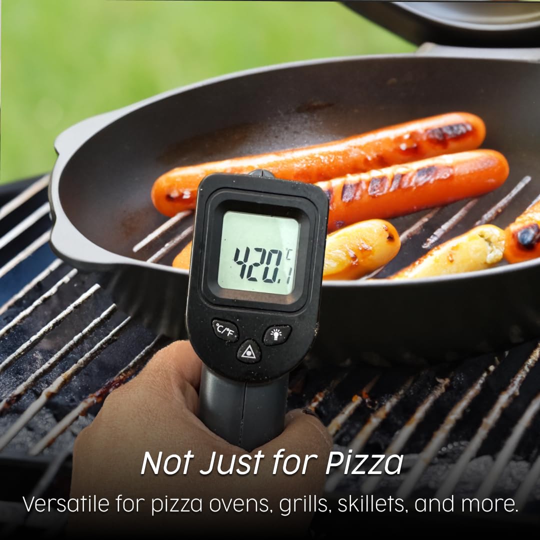 Termometro a Infrarossi per Barbecue, Forno e Cucina Professionale, Senza Contatto, Batterie Incluse, Rileva 550°