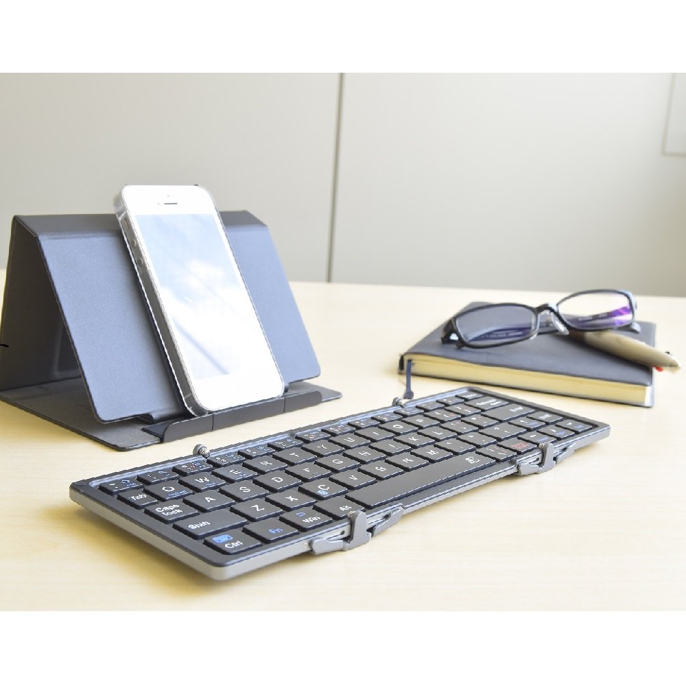 スリーイー Bluetooth3.0 キーボード 3つ折りタイプ 英語配列 64キー ケース付属（ホワイト）3E Bluetooth Keyboard NEO（ネオ） 3E-BKY8-WH z2zed1b Amazon.co.jp: スリーイー Bluetooth Keyboard 3つ折りタイプ
