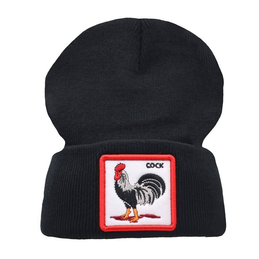 Winter Watch Cap Warm Knit Beanie Skull Cap Embroiderey Hat for Men Women Kids