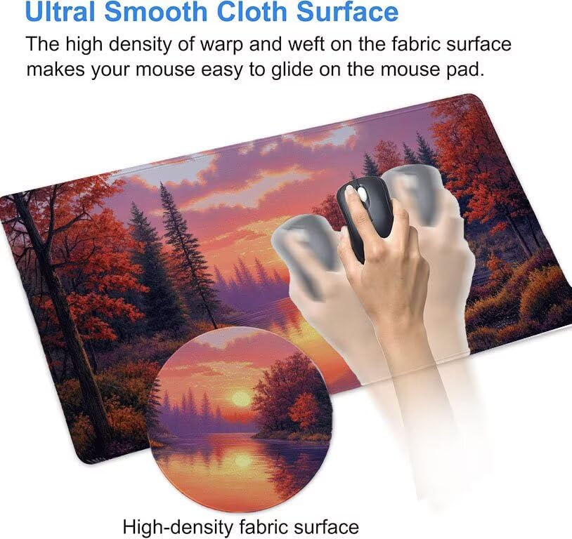Tapis de souris antidérapant grand format et protège bureau PC - 6