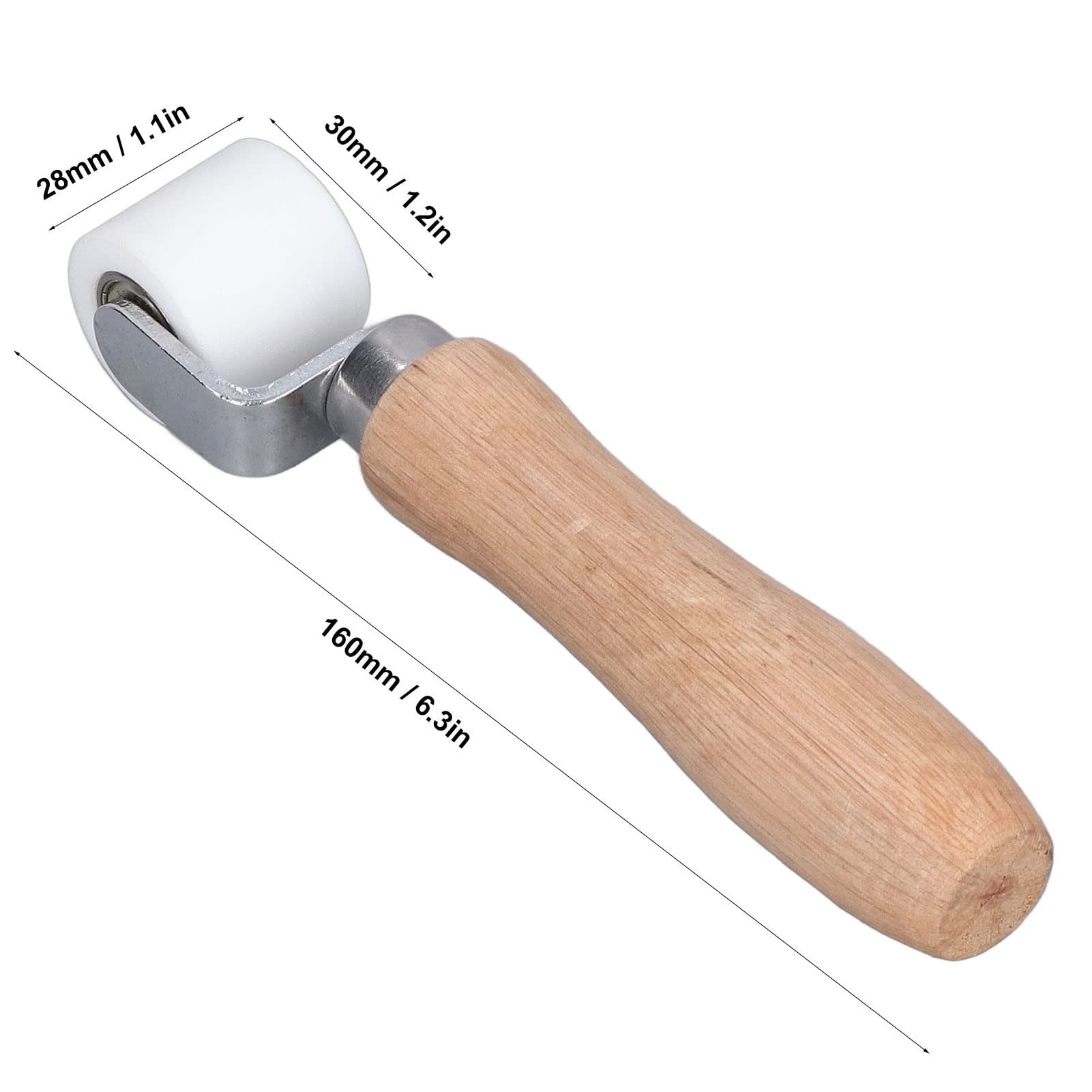 Rodillo de Costura, Rodillo de Silicona de Mano para Altas Temperaturas, Rodillo para Empapelar, Rodamiento de 2 Vías Rodillo de Presión de Mano de 28 Mm / 1,1 Pulg. de Ancho, para Soldadura, Impermea