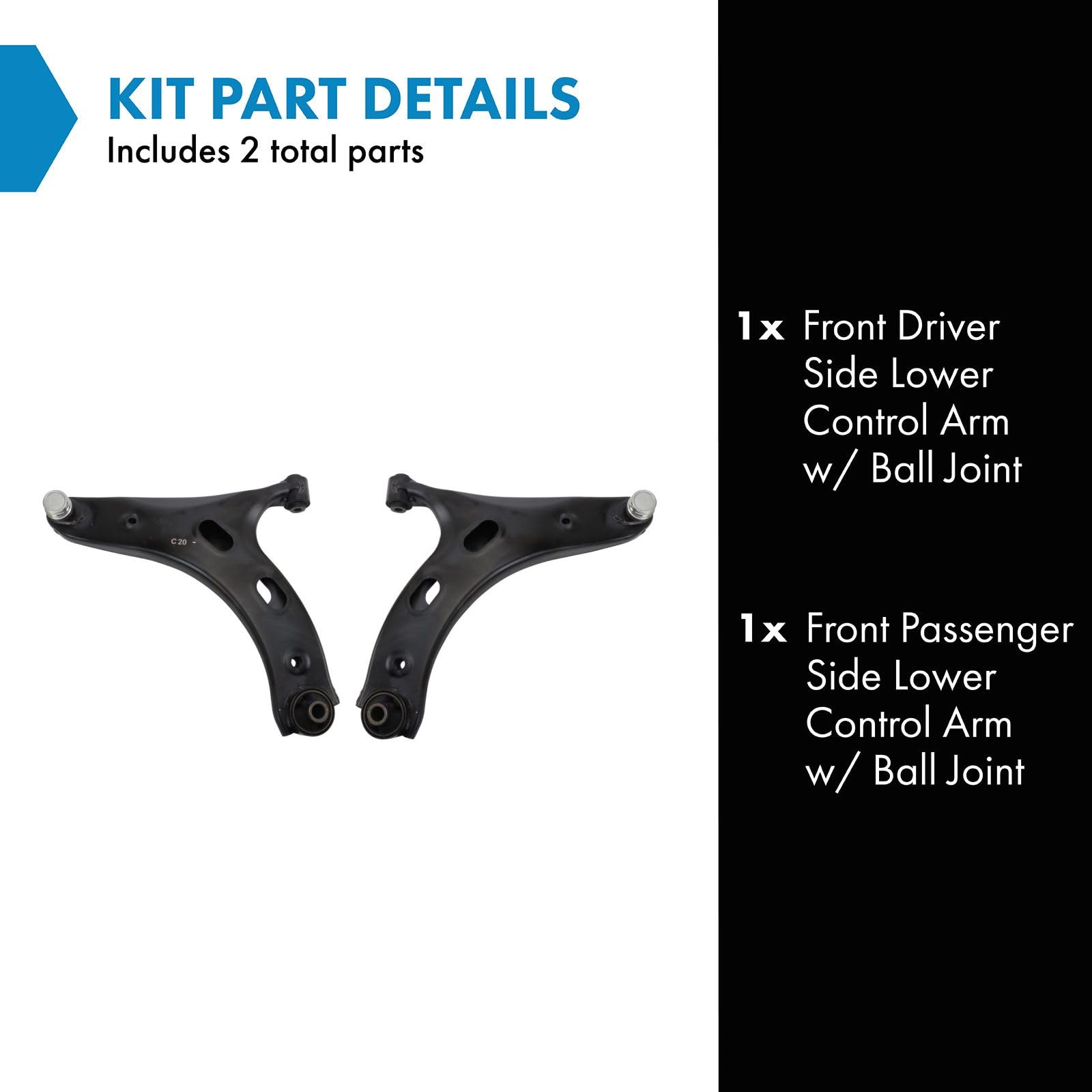 MOOG RK623769 - Suspension Control Arm and Ball Joint Assembly (Front Left Lower
