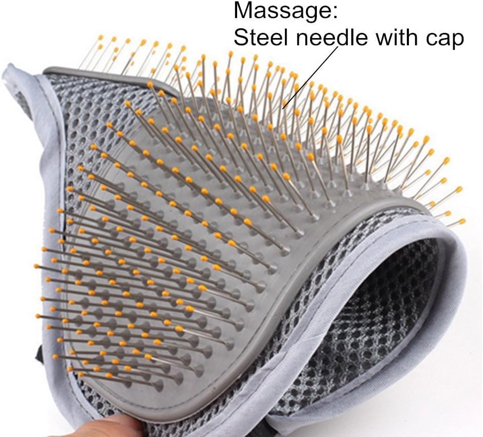 Pet Hair Removal Mitt - Comfortable Grooming & Deshedding Tool, Grey - Image 2