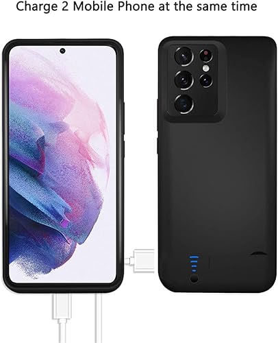 Miniatura 2 de Funda de cargador de batería para Samsung S21 Ultra, 5000mAh portátil recargable externa de reserva externa de batería Banco de energía Funda para