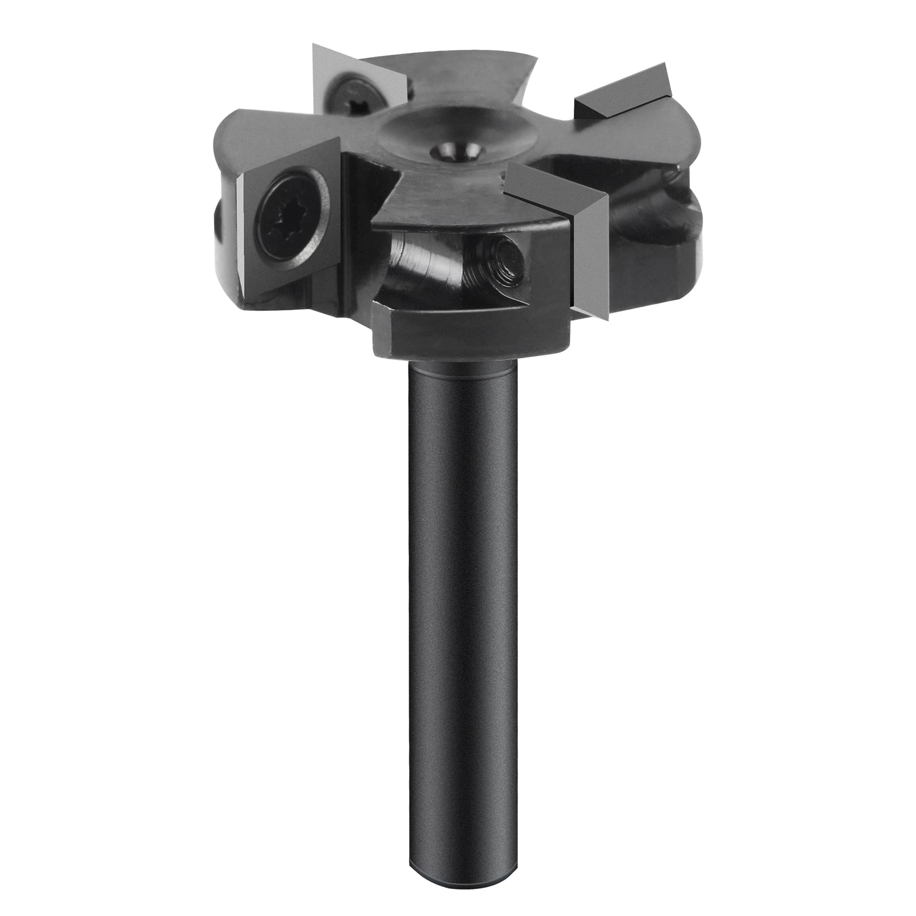 Fresa for Rivestimento Spoilboard, Gambo da 8 Mm, Diametro 40, Punta for Piallatura A 4 Ali for Appiattimento di Lastre Legno(Ip4f-40-d8)