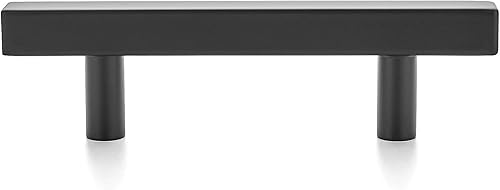 Miniatura 9 de Ravinte Paquete de 25 tiradores cuadrados de 5 pulgadas de acero inoxidable negro mate para cajones de cocina, manijas de gabinete de 5 pulgadas de