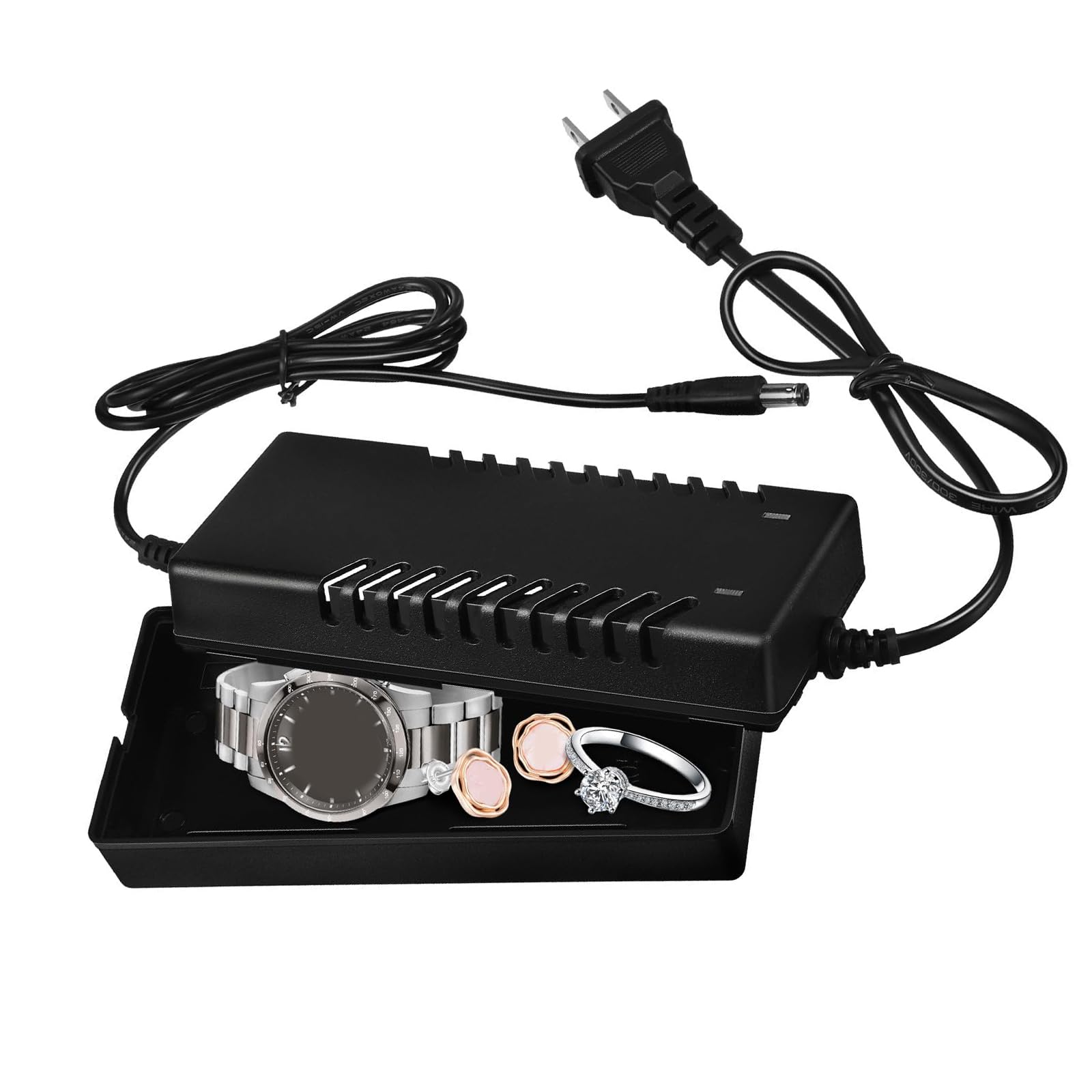 Whoasyst Secret Storage Box Power Adapter Plastics Secret Compartment Container for Cash Jewelry Keys Drawer and Travel Use Jewelry Box