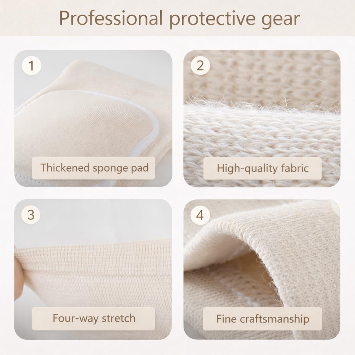 1 Par Rodilleras de Danza con Esponja – Protección Suave para Rodillas, Rodilleras Deportivas Transpirables para Entrenamiento y Yoga