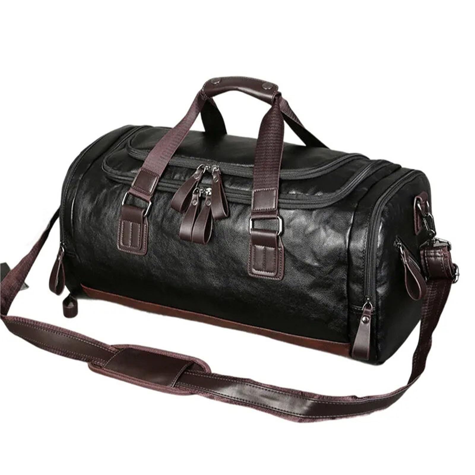 Borsa da Viaggio Borsone da viaggio in vera pelle scamosciata for uomo, grande capacità, borsone palestra for lavoro