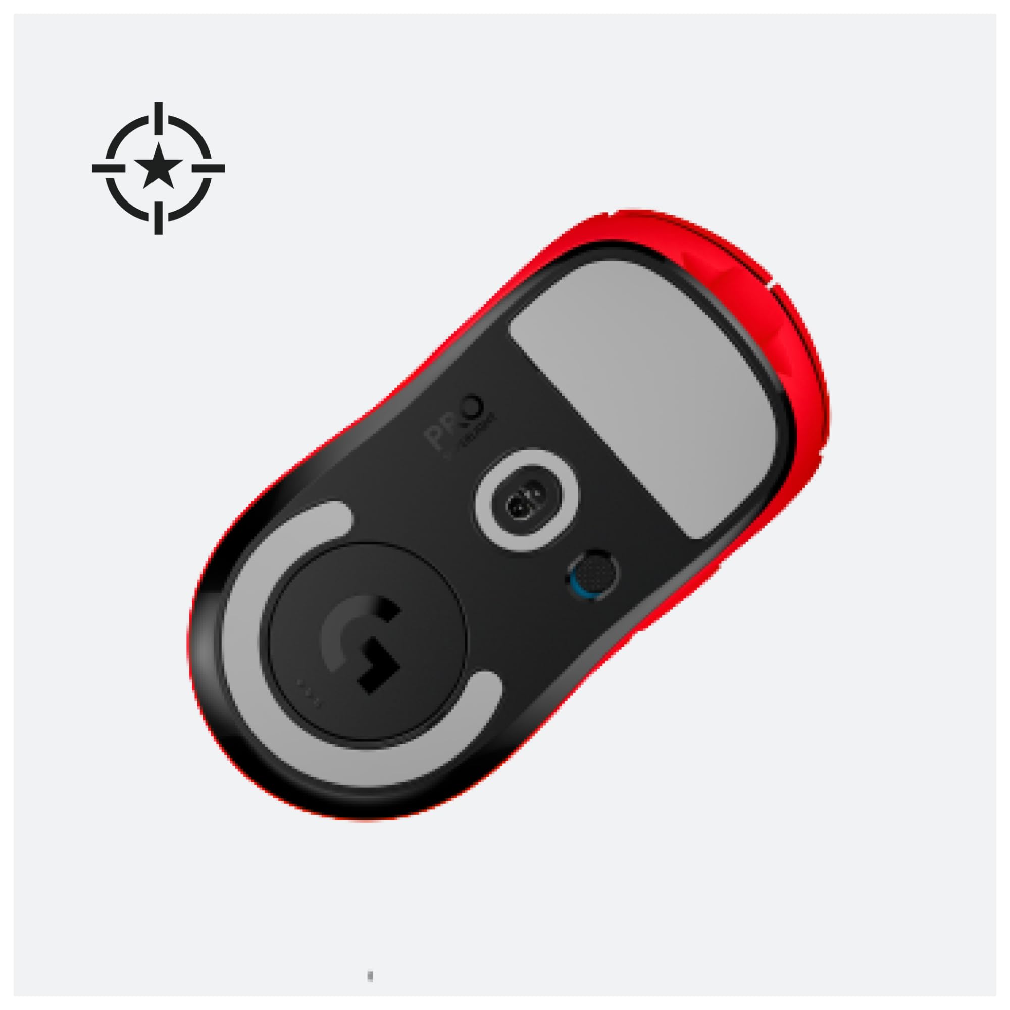 Logitech G PRO SUPERLIGHT Wireless Gaming Mouse, Lekka 63 g, HERO 25K Sensor, 25600 DPI, 5 programowalnych przycisków, Długa Żywotność Baterii, Wbudowana Pamięć, dla esportu, PC/Mac - Czerwony